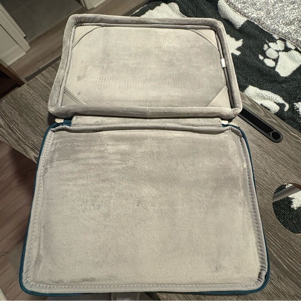 Mosiso 13” Laptop/Tablet Case Zip-Around Sleeve Teal Carry Handle EUC - Picture 6 of 7